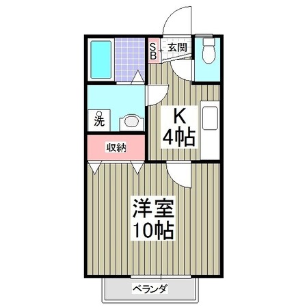 サンワハイツ７号棟の物件間取画像